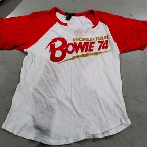 Bowie world tour woman's tshirt